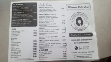 Mamma Del's Cafe menu