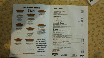Humble Pie 'n' Mash menu