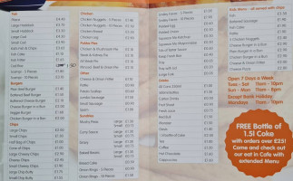 Lifeboat Fish Chips menu