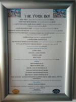 The York Inn menu