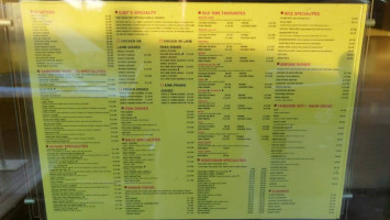 Achari Flavour of India menu