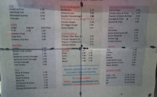 Turners Fish And Chips menu