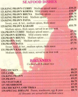 Kanishkaa menu