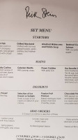 Rick Stein menu