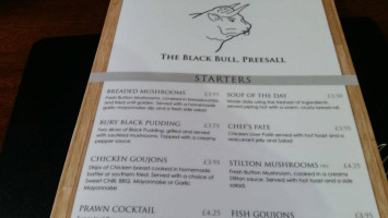 Black Bull menu