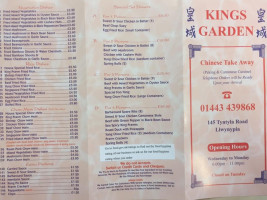 Kings Garden menu