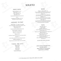 Soleto menu