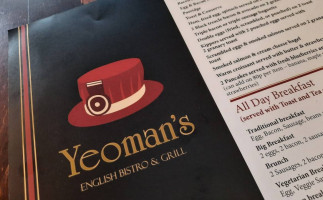 Cafe Yeomans menu