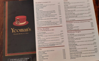 Cafe Yeomans menu
