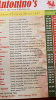 Antonino's Pizzeria menu