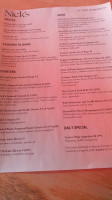 Nick's At Lake Of Menteith menu