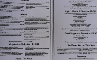 The Colliers Arms menu