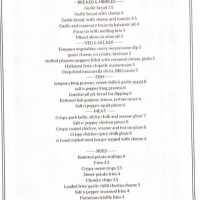 The Office Bar Restaurant menu