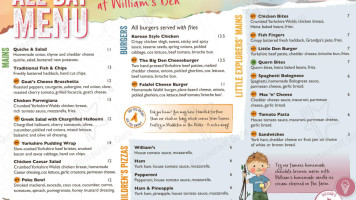 William's Den menu