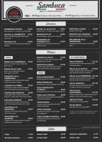 Sambuca Bar And Restaurant menu