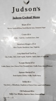 Judsons Wine Bar Restaurant menu