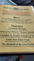 The Oystercatcher menu