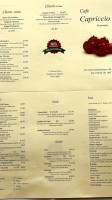 Cafe Capriccio menu