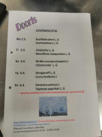 Ravintola Dooris menu