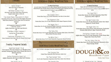Dough&co Woodfired Pizza Sudbury menu