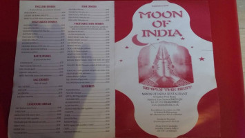 Moon Of India menu