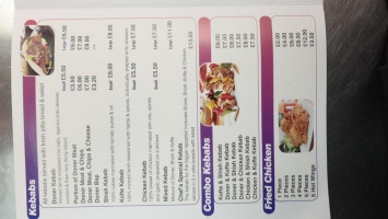 St. Asaph Kebab Burger House menu