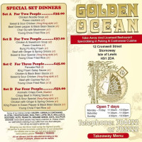 Golden Ocean menu