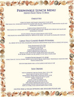 Periwinkle Tearoom Pottery menu