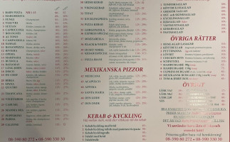 Väsby Pizzeria Express menu