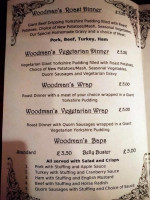 The Woodman menu