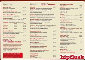 The Hip Flask menu