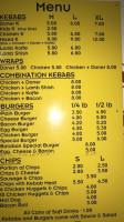 Balaban Kebab Van menu
