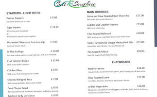 Salt And Samphire Cafe menu