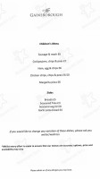 The Gainsborough Pub Sudbury menu