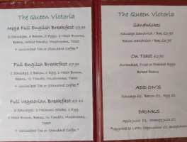 The Queen Victoria menu