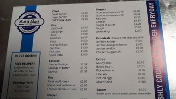 Bluetown Fish Chips menu