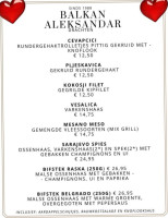 Balkan Aleksandar Drachten menu