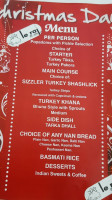 Le Raj menu