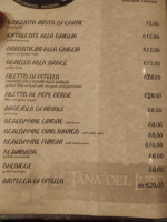 La Tana Del Lupo Pizzeria menu