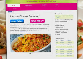 Rainbow Chinese Takeaway menu