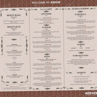 Koko menu