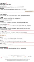 Kamala Restaurant Bar menu