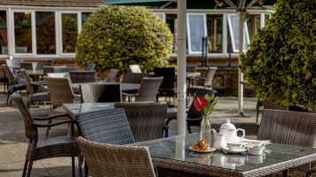 The Lounge Terrace At Moor Hall food
