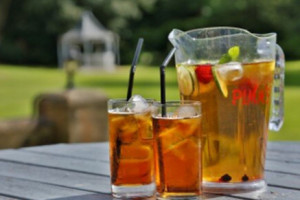 The Lounge Terrace At Moor Hall food