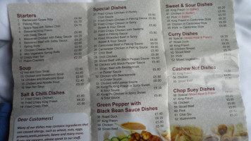 Red Dragon Chinese Take Away menu