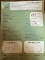 The Knox Arms Public House menu