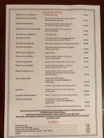 Valentino's menu