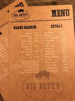 Big Betty menu