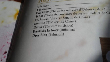 Le Laitier Glacier menu