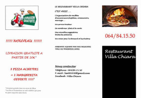Pizzeria Villa Chiara menu
